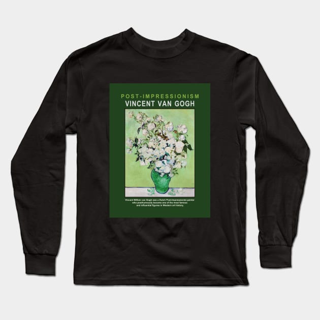 Roses by Vincent van Gogh Long Sleeve T-Shirt by RockettGraph1cs